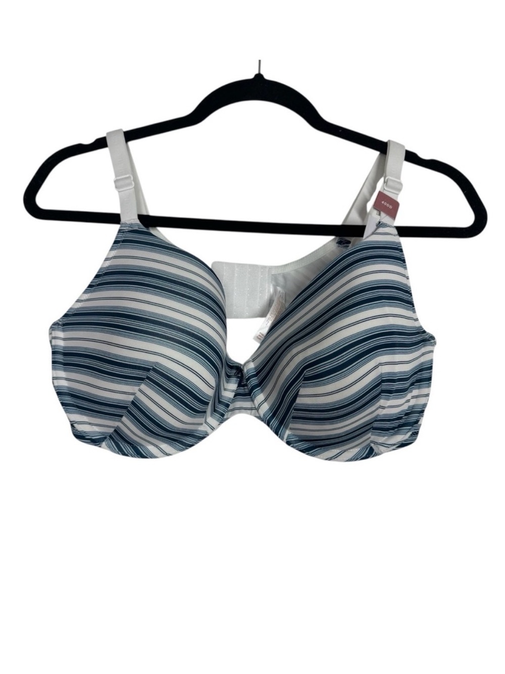 Cacique Bra 40DD Lightly Lined T-shirt Striped Print NEW